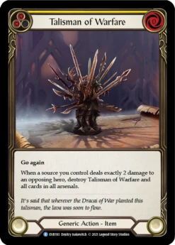 Talisman Of Warfare [EVR193] (Everfest)1st Edition Cold Foil(Talisman Of Warfare Evr193 1st Edition Cold Foil)