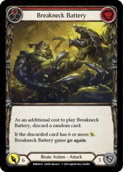 Breakneck Battery (Red) [RNR008-R] (Rhinar Hero Deck)1st Edition Normal(Breakneck Battery Red Rnr008 R 1st Edition Normal)