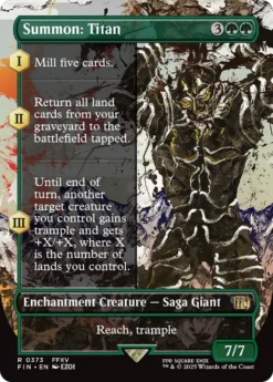 Magic The Gathering Summon: Titan (Borderless) [FINAL FANTASY](Summon Titan Borderless Final Fantasy)