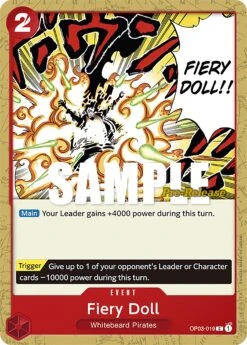 Bandai Fiery Doll [Pillars Of Strength Pre-Release Cards](Fiery Doll Pillars Of Strength Pre Release Cards)