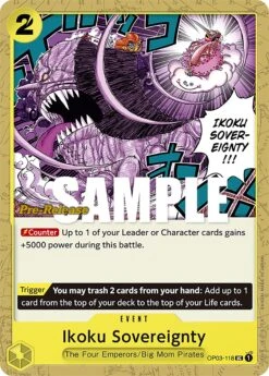 Bandai Ikoku Sovereignty [Pillars Of Strength Pre-Release Cards](Ikoku Sovereignty Pillars Of Strength Pre Release Cards)