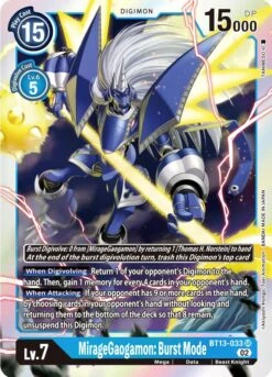 MirageGaogamon: Burst Mode [BT13-033] [Versus Royal Knights Booster](Miragegaogamon Burst Mode Bt13 033 Versus Royal Knight Booster)