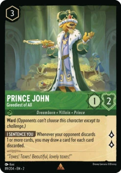Disney Prince John - Greediest Of All (89/204) [Rise Of The Floodborn](Prince John Greediest Of All 89 204 Rise Of The Floodborn)
