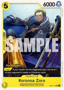 Bandai Roronoa Zoro [500 Years In The Future Pre-Release Cards](Roronoa Zoro 500 Years In The Future Pre Release Cards)