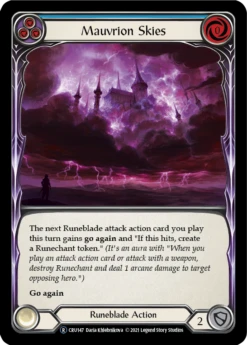 Mauvrion Skies (Blue) [U-CRU147] (Crucible Of War Unlimited)Unlimited Rainbow Foil(Mauvrion Skies Blue Rainbow Foil Cru147 Rf Unlimited Rainbow Foil)