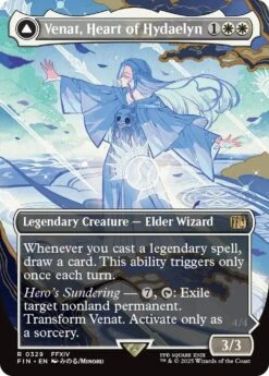 Magic The Gathering Venat, Heart Of Hydaelyn // Hydaelyn, The Mothercrystal (Borderless) [FINAL FANTASY](Venat Heart Of Hydaelyn Borderless Final Fantasy)