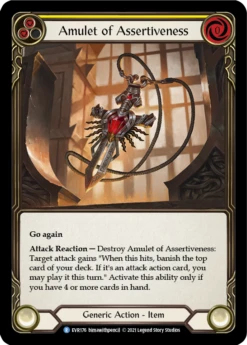 Amulet Of Assertiveness [EVR176] (Everfest)1st Edition Cold Foil(Amulet Of Assertiveness Evr176 1st Edition Cold Foil)