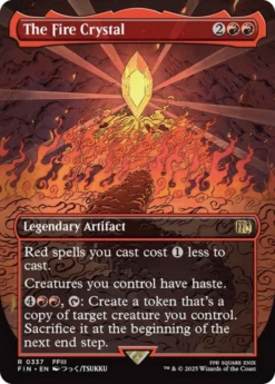Magic The Gathering The Fire Crystal (Borderless) [FINAL FANTASY](The Fire Crystal Borderless Final Fantasy)