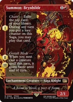 Magic The Gathering Summon: Brynhildr (Borderless) [FINAL FANTASY](Summon Brynhildr Borderless Final Fantasy)