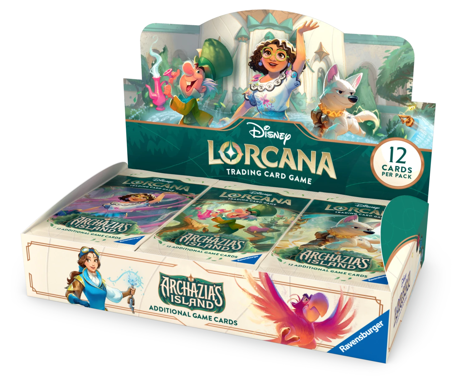 Disney Lorcana TCG: Archazia's Island Booster Box(Disney lorcana tcg archazias island booster box) Disney Lorcana TCG: Archazia's Island Booster Box(Disney Lorcana Tcg Archazias Island Booster Box) -Games Portal Store DLC S7 Booster Display Open Right bird v2 scaled