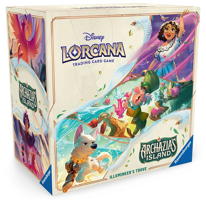 Disney Lorcana TCG: Archazia's Island Illumineer's Trove(Disney lorcana tcg archazias island illumineers trove) Disney Lorcana TCG: Archazia's Island Illumineer's Trove(Disney Lorcana Tcg Archazias Island Illumineers Trove) -Games Portal Store DLC S7 Trove Outer box Left bird