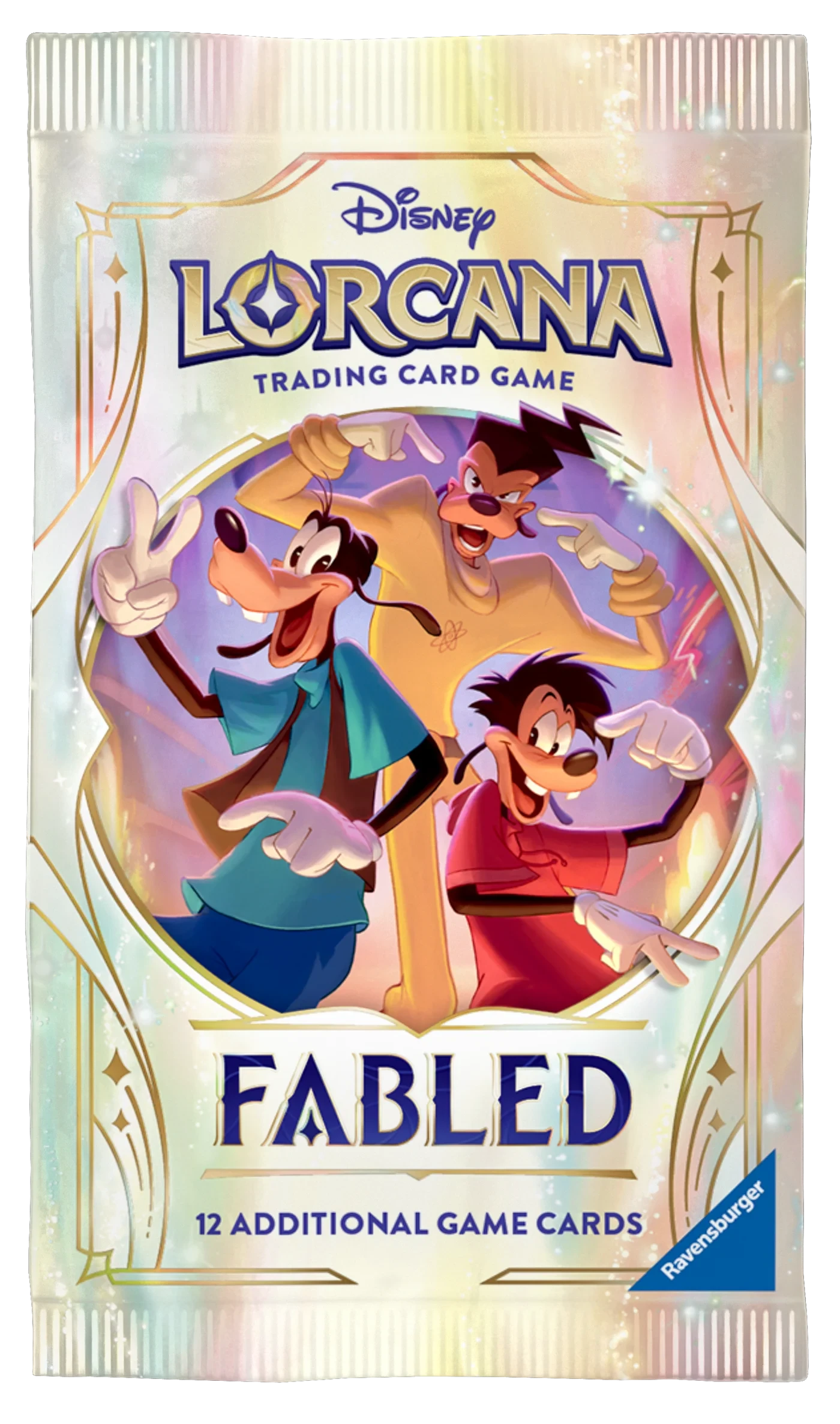 Disney Lorcana TCG: Fabled Booster(Disney lorcana tcg fabled booster) Disney Lorcana TCG: Fabled Booster(Disney Lorcana Tcg Fabled Booster) -Games Portal Store DLC S9 Flow Wrap Goof Troop Front EN v2 1400x f7c5b917 5ab9 4e85 8021 7a17b4b51fbe