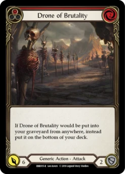 Drone Of Brutality (Red) [RNR015-R] (Rhinar Hero Deck)1st Edition Normal(Drone Of Brutality Red Rnr015 R 1st Edition Normal)