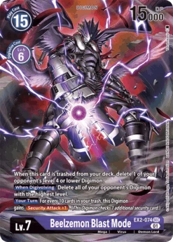 Beelzemon Blast Mode [EX2-074] (Alternate Art) [Digital Hazard](Beelzemon Blast Mode Ex2 074 Alternative Art Digital Hazard)