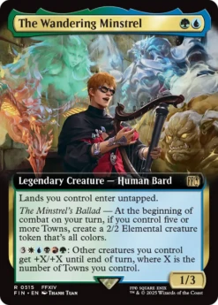 Magic The Gathering The Wandering Minstrel (Extended Art) [FINAL FANTASY](The Wandering Minstrel Extended Art Final Fantasy)