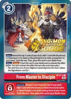 From Master To Disciple [ST12-15] (Judge Pack 3) [Starter Deck: Jesmon Promos](From Master To Disciple St12 15 Judge Pack 3 Starter Deck Jesmon Promos)