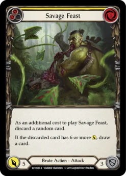 Savage Feast (Yellow) [WTR015-R] (Welcome To Rathe)Alpha Print Rainbow Foil(Savage Feast Yellow Wtr015 R Alpha Print Rainbow Foil)